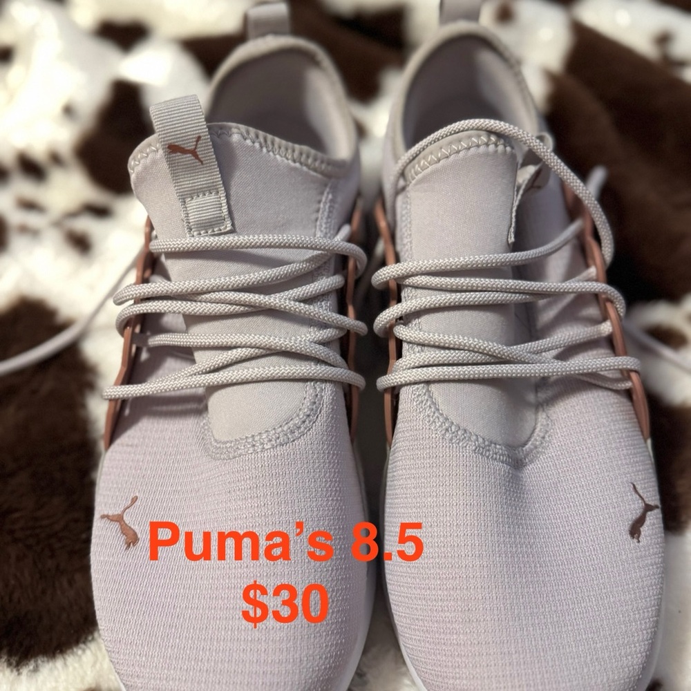 Puma Light Gray Athletic Shoes